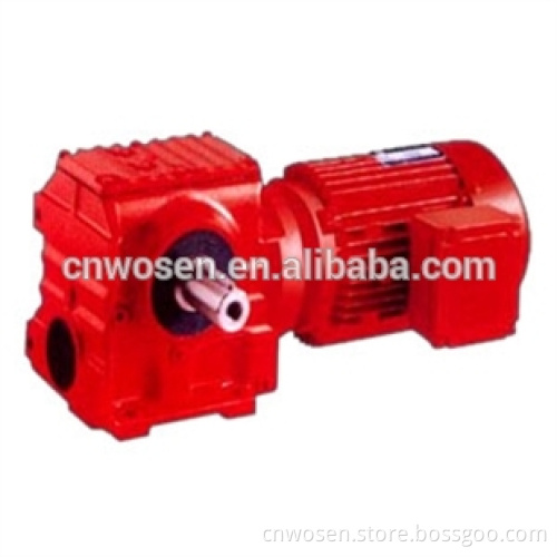 K series foot mounted solid output shaft helical bevel gearbox